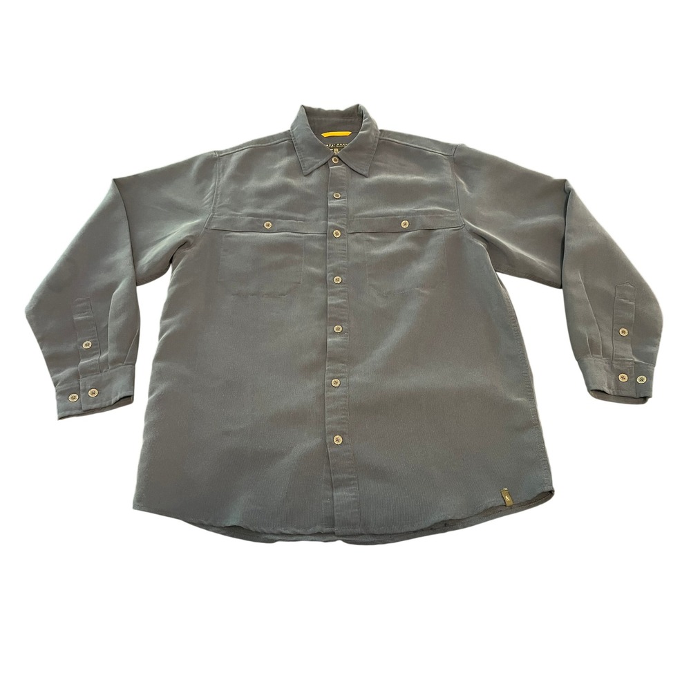 Royal Robbins Mens‎ Medium Blue Modal Blend Long Sleeve Outdoor Hiking Shirt